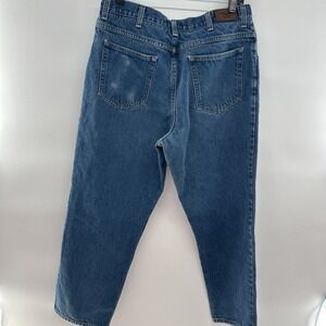 LL Bean Jeans Men‎ 34x29 Blue Denim Pants Outdoors Pockets Comfort Waist Vintage